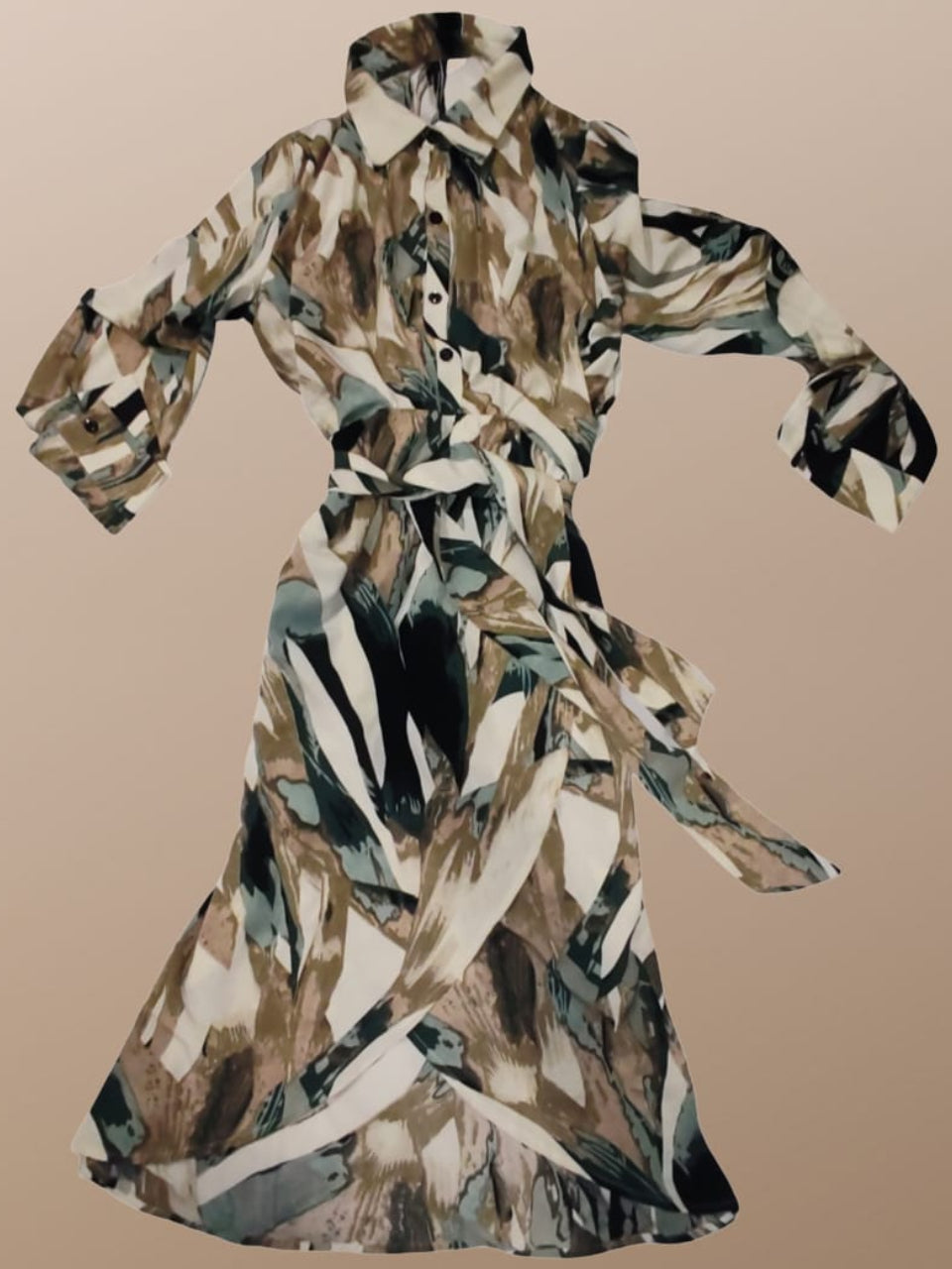 SHEIN Abstract Shirt Dress