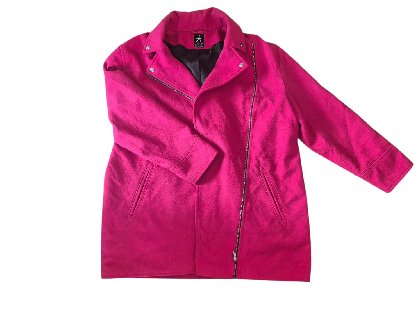Atmosphere Pink Biker-Style Coat